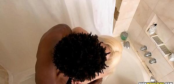  Blonde Latina Takes a Shower